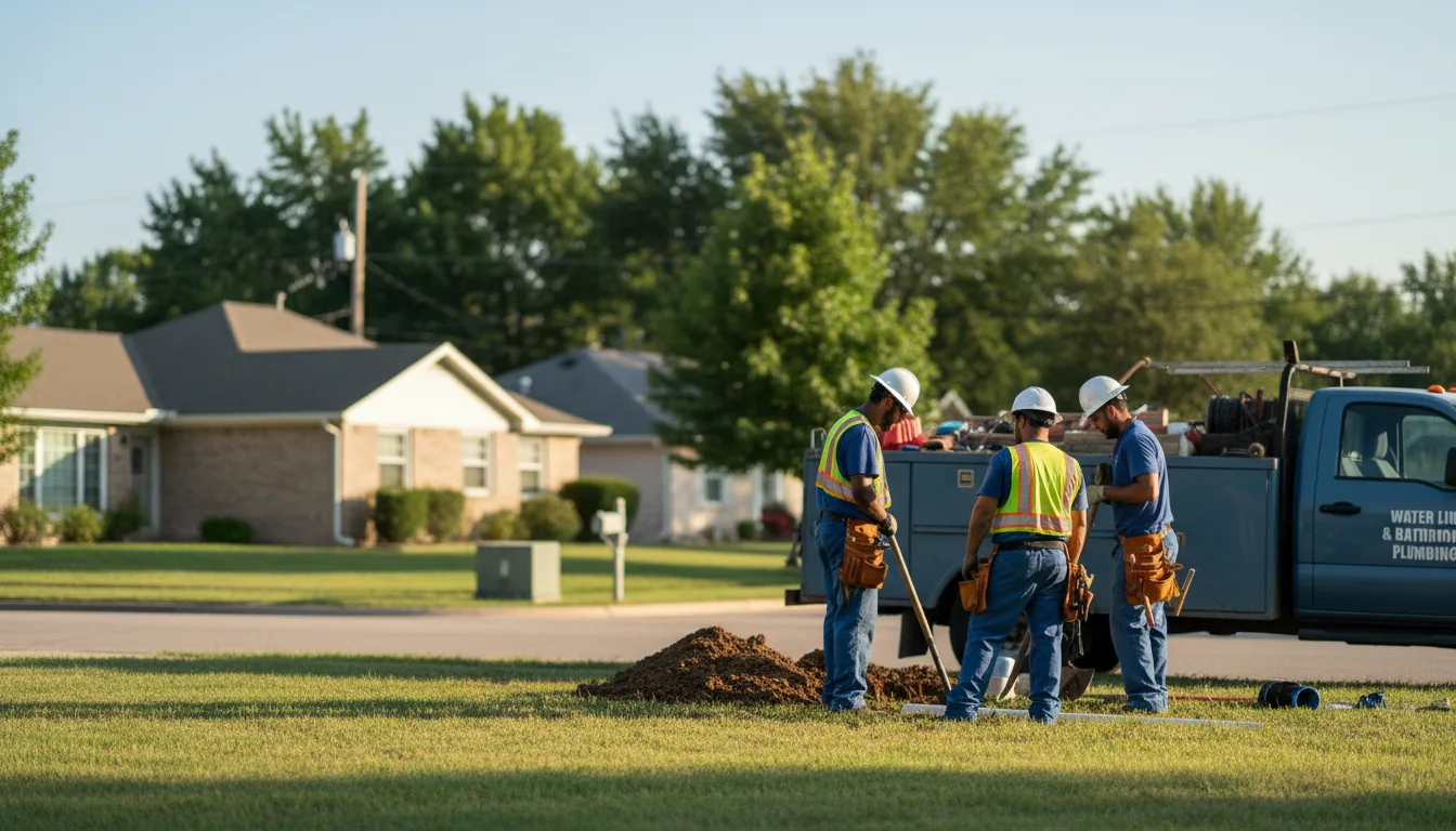 Residential water line and bathroom plumbing service in Center Valley, PA